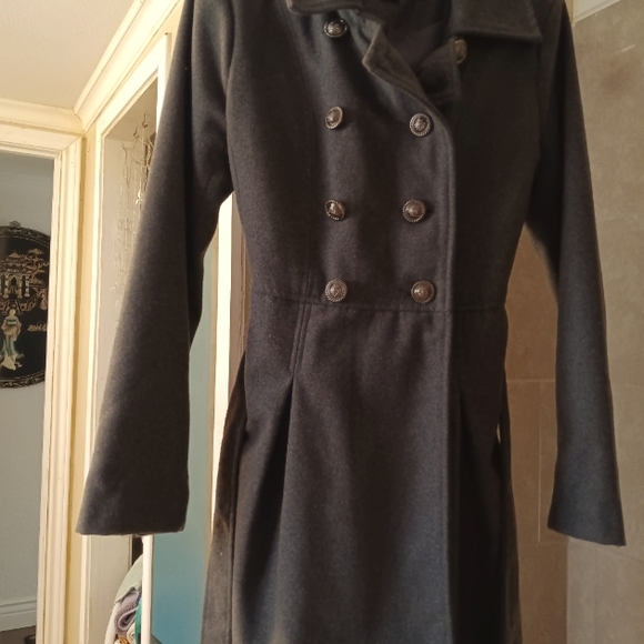 Iris Basic brand Gray Thick Winter Peacoat Jacket Button Extra Large 🧥 - Picture 3 of 5